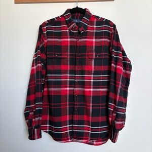 Ralph Lauren Red Black Plaid Flannel Shirt, Men’s L, Soft Lumberjack, Unisex